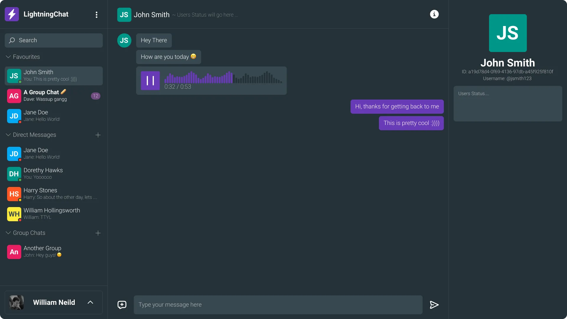 V1 Chat Interface